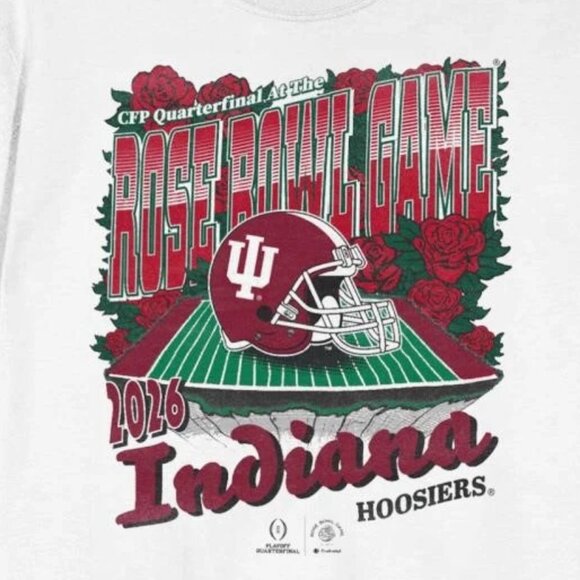 Indiana Hoosiers 2026 CFP Quarterfinal At The Rose Bowl Game Unisex T-Shirt 165 - Picture 2 of 5